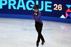 Shun SATO of Japan in the Men's Short Program during the ISU World Figure Skating Championships 2026 in Prague, Czech Republic.