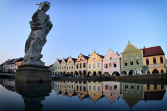 Morning in Czech Unesco World Heritage town Telc