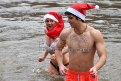 Christmas swim in the Jizera river 